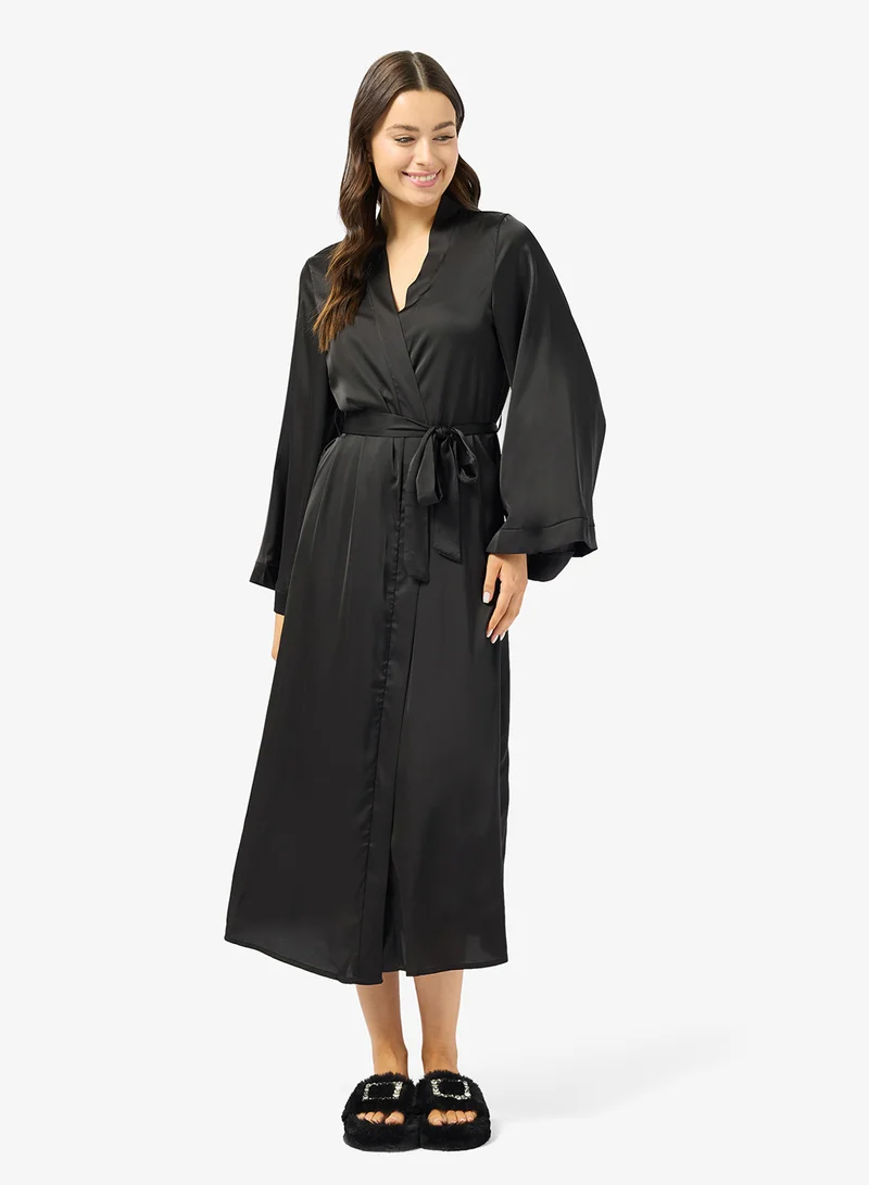 Ginger Satin Maxi Robe